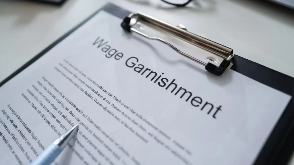 wage garnishment letter